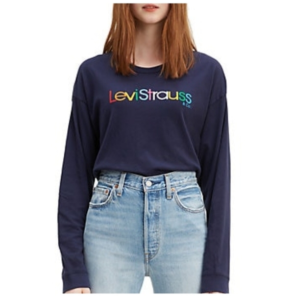 Levi's Tops - Levi's Graphic Sea Captain Cotton Shirt